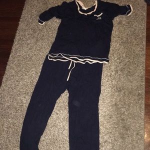 Navy Blue Pajama Set